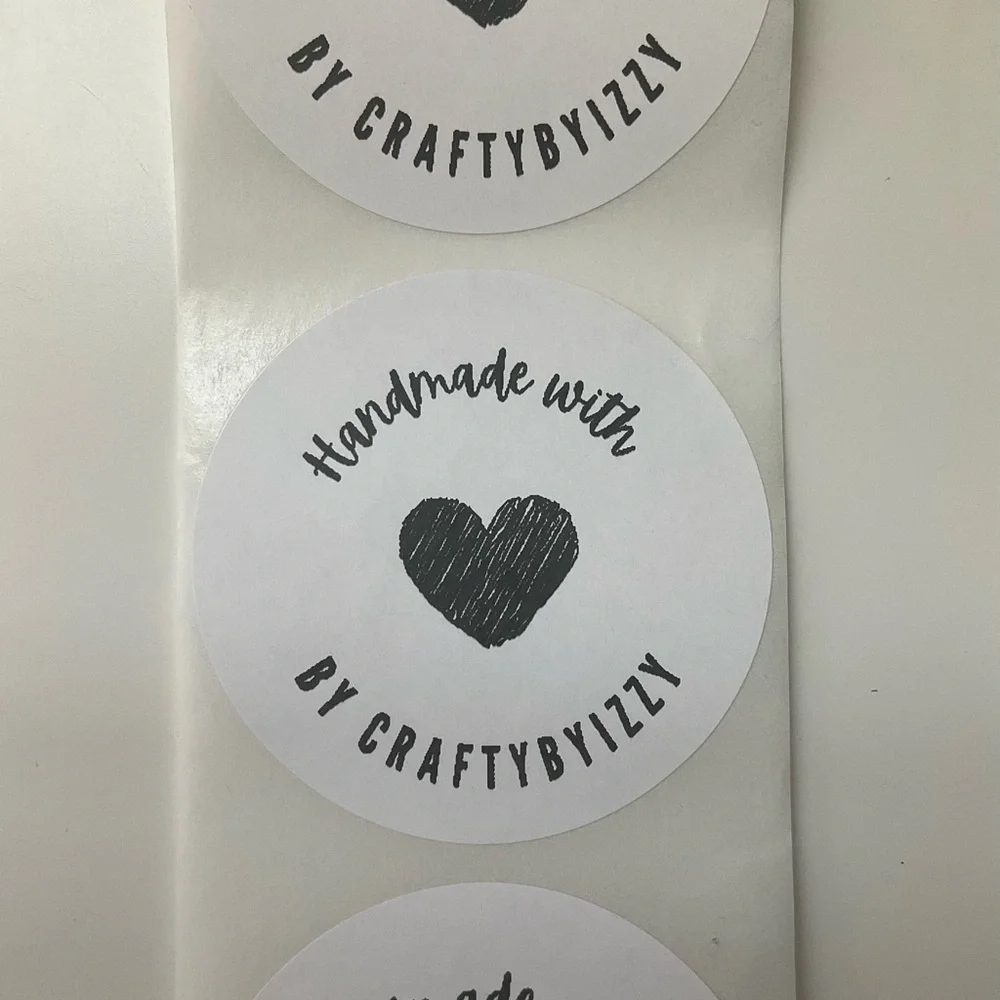 50 Handmade With Love Stickers